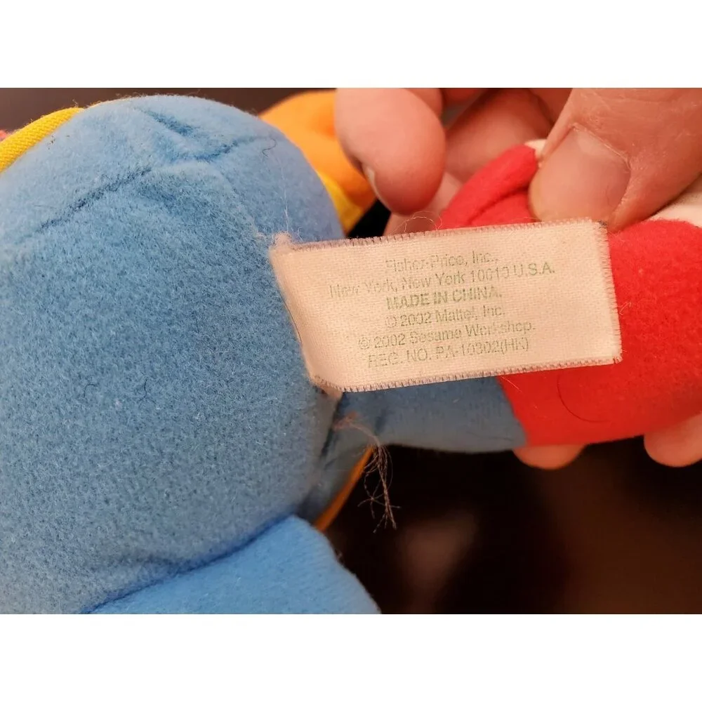 Sesame Street Ernie Plush - 10 Inch- Soft - Burt and Ernie- Cuddly -Vintage 2002